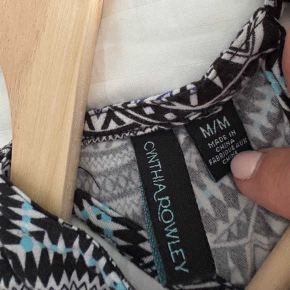 Cynthia Rowley Black and White Geometric Dress size M - Picture 8 of 8